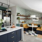 Describe tile color, texture, and.