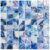 Blue glass mosaic tile for backsplash and pool decoration.