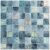 Colorful glass mosaic tile with crackle finish, ideal for kitchen backsplashes or swimming pools.