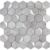 Modern gray hexagon peel and stick wall tile for backsplash or accent walls. Easy DIY installation for home renovation projec.