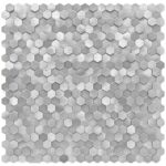 Removable peel and stick hexagon tile for easy wall decoration.