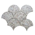 Describe tile color, texture, and.