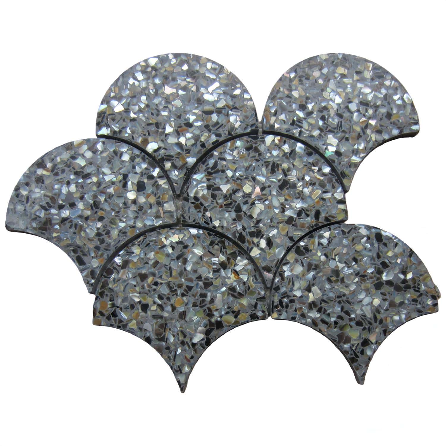 Describe tile color, texture, and.