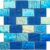 Blue peel and stick wall tile with textured and smooth finishes, ideal for kitchen backsplashes and accent walls.