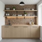 timberloom gray wood backsplash for wet bar