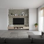 tv wall background green marble leather mosaic