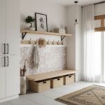 Versatile peel and stick wall tile in a modern, geometric pattern for easy home updates. Perfect for backsplashes and accent.