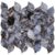 Up of peel and stick marble tiles with a leaf shape pattern.