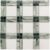 Green marble tiles with white accents, textured surface, and grid pattern.