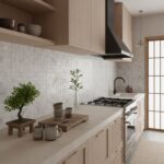 Light gray marble tile with subtle veining, textured surface, and sleek appearance. Perfect for contemporary kitchen backspla.