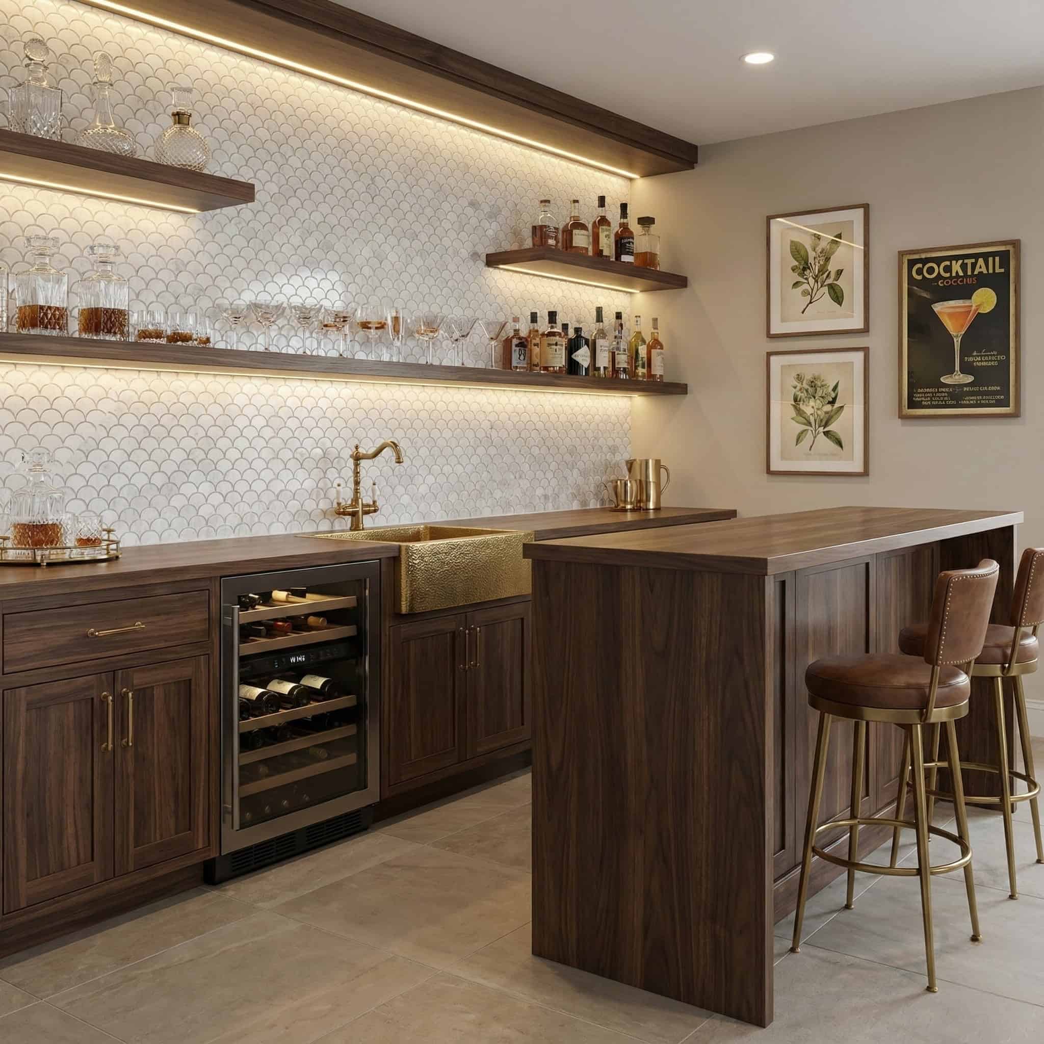 Describe tile color, texture, and.