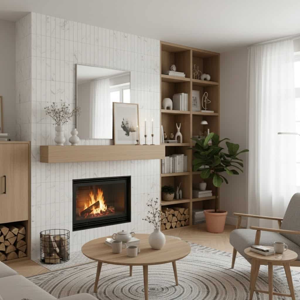 Describe tile color, texture, and.