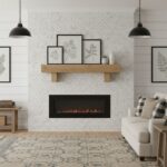 Bright, textured tile with a geometric pattern in white and gray, creating a contemporary and clean look.