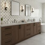 Describe tile color, texture, an.