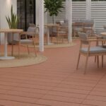Light brown wooden tile with smooth texture and natural grain.