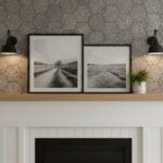 Gray textured hexagon tile with matte finish and subtle pattern.
