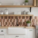 Colorful hexagon ceramic tiles with textured surface.