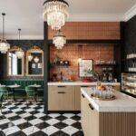 Describe tile color, texture, and.