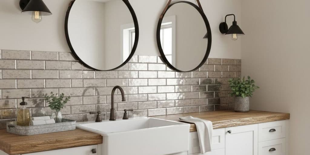 Beige glossy brick tile with textured surface.