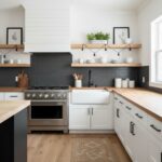 Black subway tile with matte finish and textured surface for kitchen backsplash.