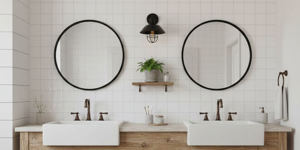 Bright white ceramic tiles with a smooth, glossy finish and subtle grid texture.