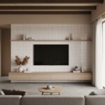 White ceramic tile wall with a smooth, glossy finish and subtle texture, creating a clean and minimalist look.