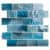 Blue glazed ceramic tiles with glossy finish and water-inspired patterns.