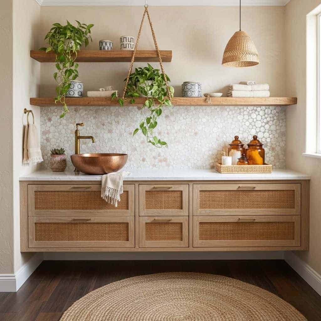 Describe tile color, texture, and.