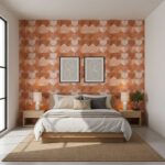 Warm terracotta-colored geometric patterned tiles with a matte finish.