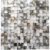 Elegant mother of pearl tile with iridescent, smooth surface in neutral tones.