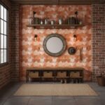 Describe tile color, texture, and.
