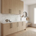 Describe tile color, texture, and.
