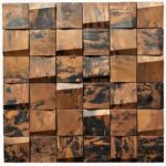 A textured copper-colored tile with a weathered, patina finish and a matte surface.