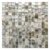 Gray and white marble mosaic tile with a polished, smooth texture.