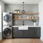 Gray subway tile with matte finish and subtle texture.