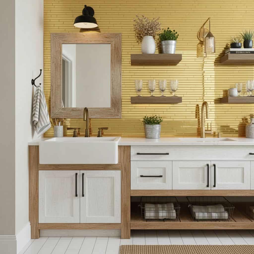 Describe tile color, texture, and.