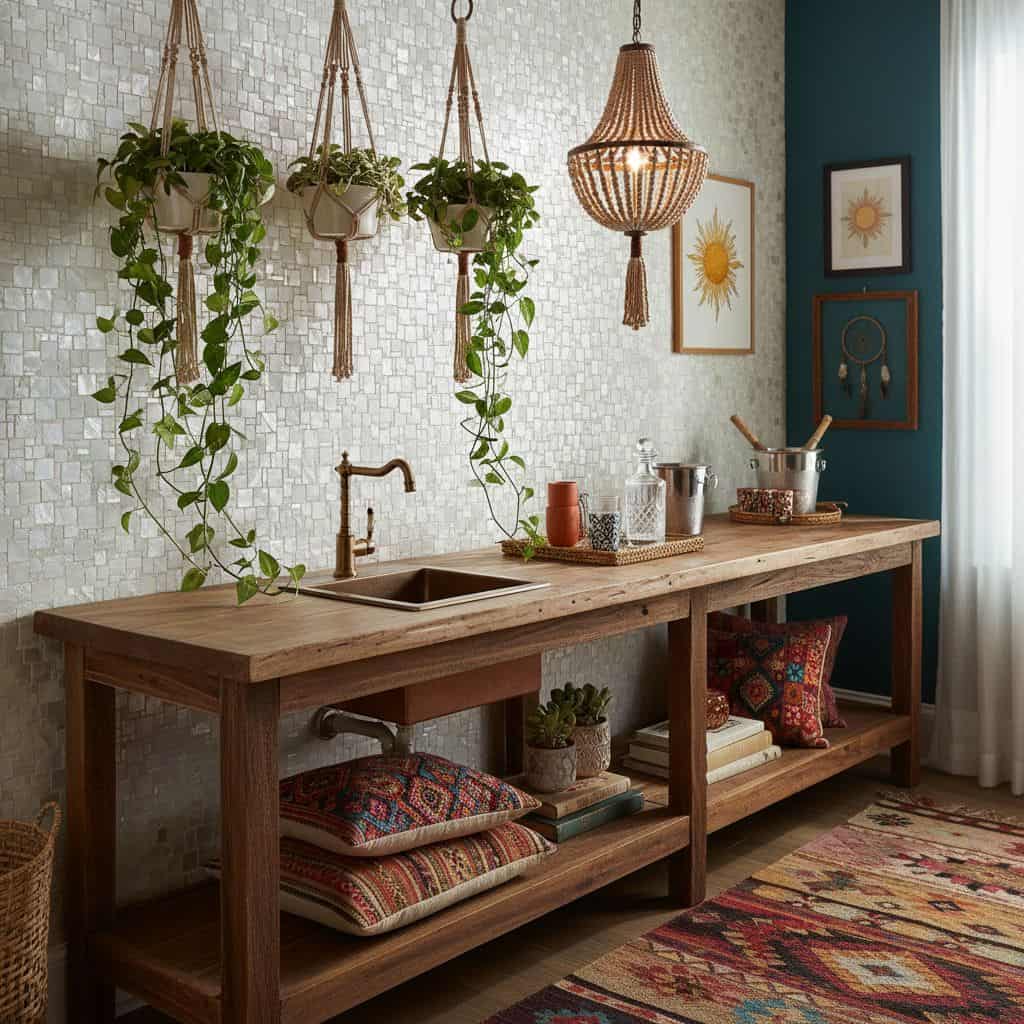 Describe tile color, texture, and.