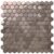 Hexagon tile with a mix of brown and beige shades, smooth matte finish, and subtle color variations. Perfect for modern and s.