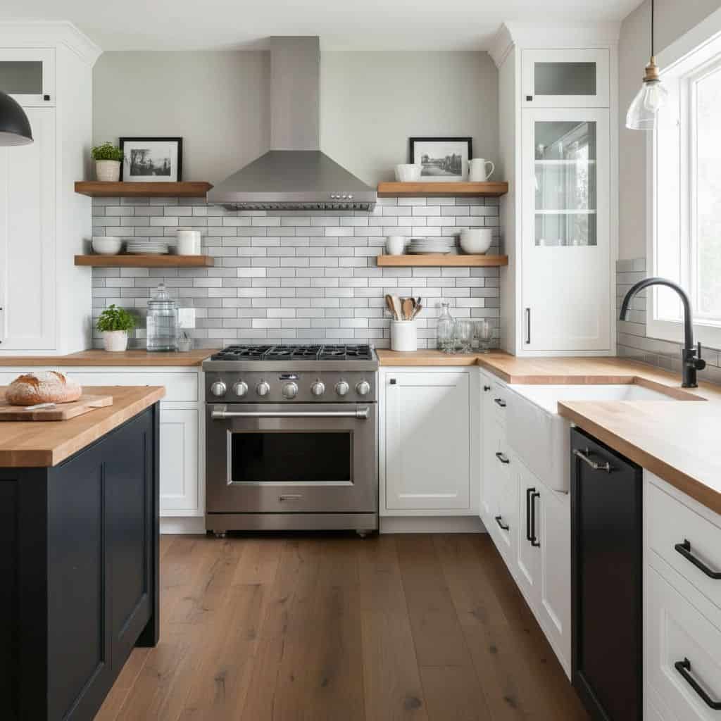 White subway tiles with a glossy finish, textured surface, and classic design for kitchen backsplashes.