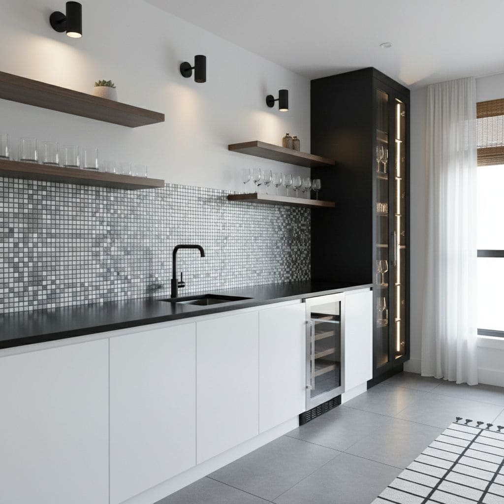 Describe tile color, texture, and.