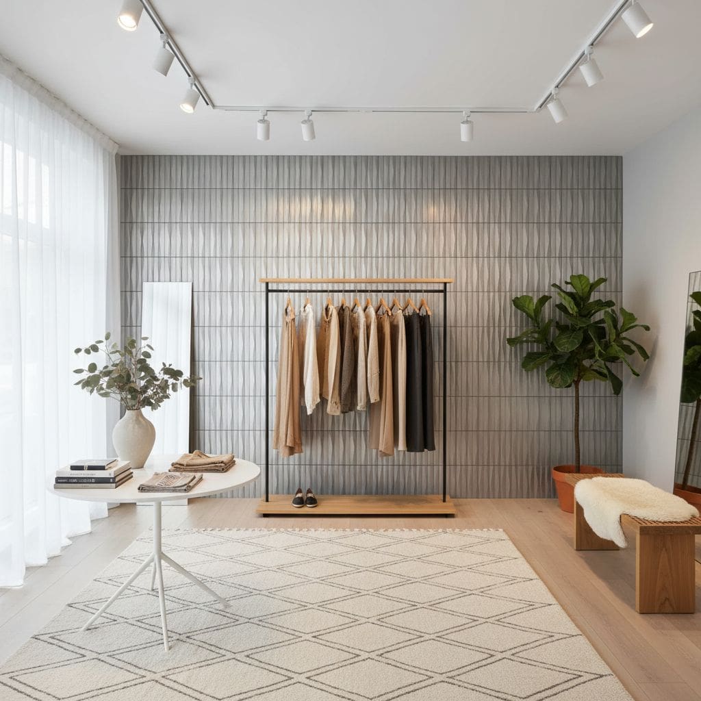 Describe tile color, texture, and.
