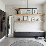 Neutral hexagon tiles with subtle texture and matte finish, complementing minimalist home decor.
