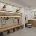 Describe tile color, texture, and.