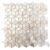 White marble hexagon tile with a polished finish, featuring subtle natural veining and a smooth texture.