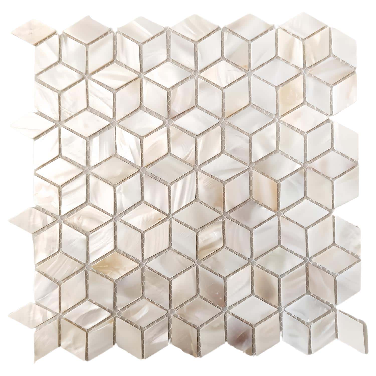 White marble hexagon tile with a polished finish, featuring subtle natural veining and a smooth texture.