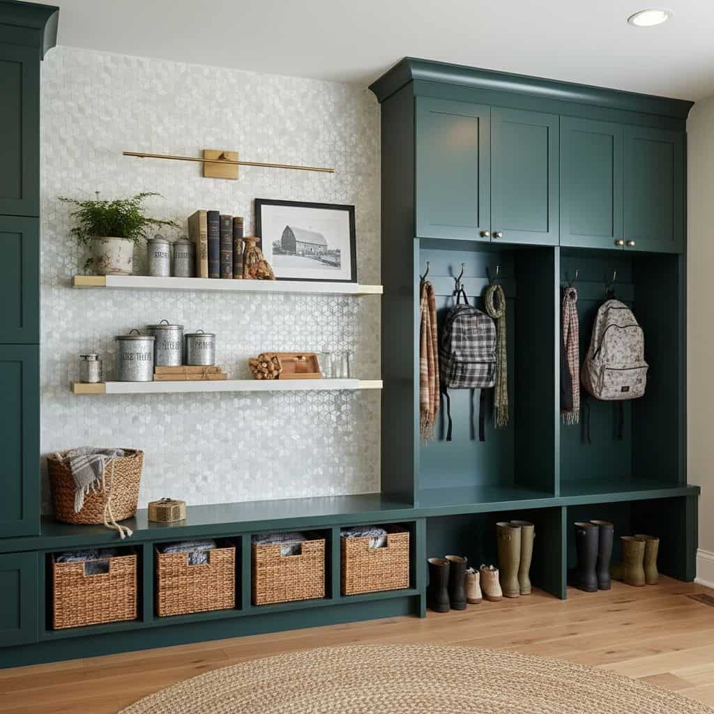 Describe tile color, texture, and.