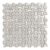 White and gold mosaic tile with a curved, wave-like pattern.