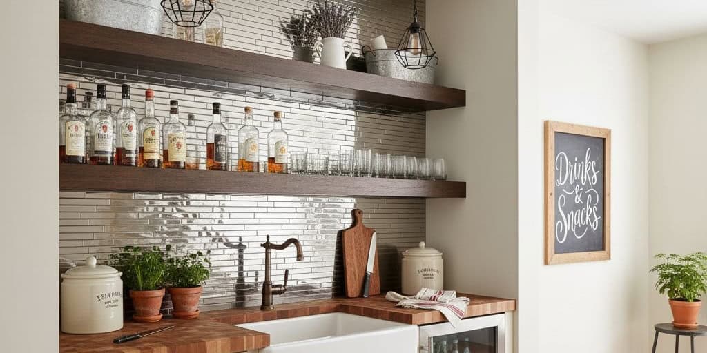 White subway tile backsplash with a glossy finish and textured surface.