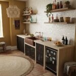 Bright white ceramic tile with textured surface for kitchen backsplash.