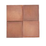 Warm terracotta-colored clay tiles with a matte finish.